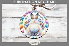 Happy Easter v5 Round Keychain Sublimation Product Image 1