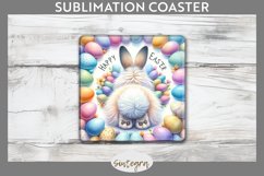 Happy Easter v5 Square Coaster Sublimation Product Image 1
