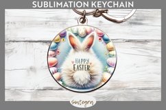 Happy Easter v7 Round Keychain Sublimation Product Image 1