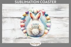 Happy Easter v7 Round Coaster Sublimation Product Image 1