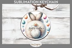 Happy Easter v8 Round Keychain Sublimation Product Image 1