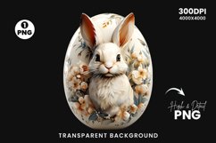 watercolor Easter bunny Clipart Png