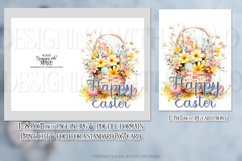 Easter Card, Happy Easter Basket Printable Greeting Card, d1 Product Image 2