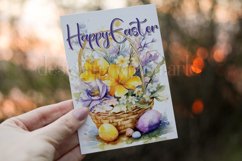 Easter Card, Happy Easter Basket Printable Greeting Card, d3 Product Image 3