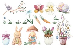 Happy Easter. Watercolor Elements clipArt Product Image 3