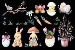 Happy Easter. Watercolor Elements clipArt Product Image 4