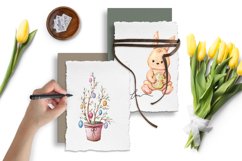 Happy Easter. Watercolor Elements clipArt Product Image 2