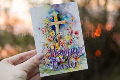 Easter Card, Happy Easter Cross Printable Greeting Card, d4 Product Image 3
