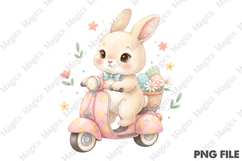 Happy Easter With Bike Png Product Image 1