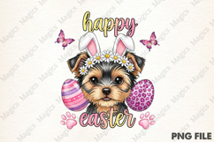 Happy Easter With Bunny Dog Png Product Image 1
