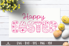 Happy Easter Word SVG Cute Text design