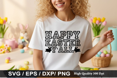 Easter SVG Design - Happy easter y all Product Image 4