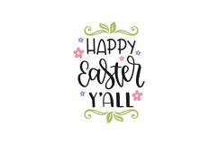 Happy Easter Y'all SVG Cut File Product Image 1