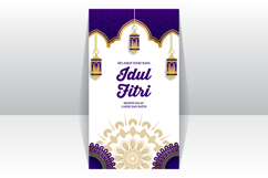 Happy eid mubarak and selamat hari raya idul fitri social me Product Image 1