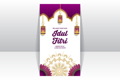 Happy eid mubarak and selamat hari raya idul fitri social me Product Image 2