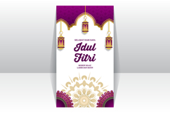 Happy eid mubarak and selamat hari raya idul fitri social me Product Image 1
