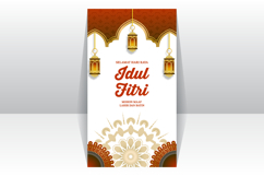 Happy eid mubarak and selamat hari raya idul fitri social me Product Image 1