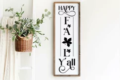 Happy Fall Y'all SVG , Autumn Porch Sign SVG Product Image 2