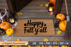 Happy Fall Y&#039;all SVG | Fall Doormat SVG | Autumn Doormat SVG Product Image 3