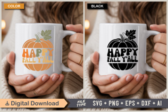 Happy Fall Y&#039;all SVG File | Fall Retro SVG Product Image 4