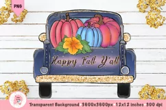 This is digital download file of  fall truck with cute pumpkins inside. It is with a transparent background.