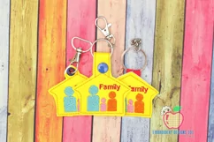 Happy Family In The Hoop Keyfob Product Image 1