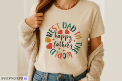 Happy Father's Best Dad in the World SVG T-shirt Design Product Image 4