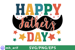 Retro Happy Father's Day SVG PNG Design Product Image 2