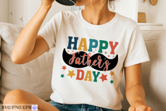 Retro Happy Father's Day SVG PNG Design Product Image 1