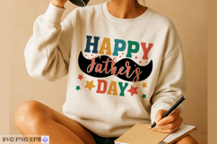 Retro Happy Father's Day SVG PNG Design Product Image 3