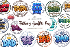 Father's Day Graffiti PNG Bundle Super Dad, Papa, Pops, Product Image 1