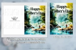 Happy Father's Day Card, Watercolor Fly Fishing Card, d1 Product Image 2