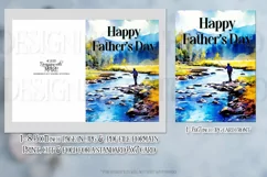 Happy Father's Day Card, Watercolor Fly Fishing Card, d5 Product Image 2