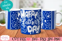 "Happy Father's day" mug SVG for Cricut infusible ink sheets Product Image 1