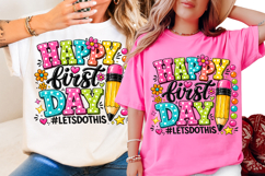 Happy First Day Letsdothis Sublimation,teacher Pencil Png Product Image 4