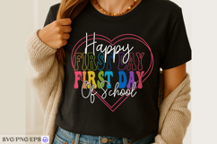 Happy First Day of School SVG, Back to School Shirt or Sign Product Image 1