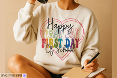 Happy First Day of School SVG, Back to School Shirt or Sign Product Image 3
