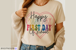 Happy First Day of School SVG, Back to School Shirt or Sign Product Image 4