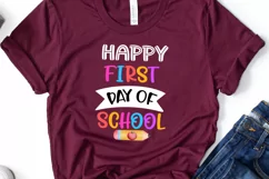 HAPPY FIRST DAY OF SCHOOL- BACK TO SCHOOL SUBLIMATION DESIGN