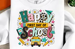 Happy First Day Of School PNG, School PNG, Product Image 1