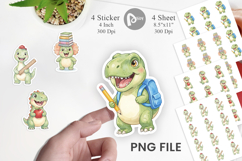 Happy First Day School Dino Sticker Product Image 1
