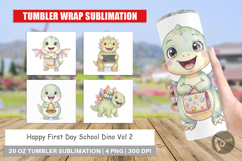 Happy First Day School Dino Tumbler Product Image 1