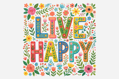 Happy Floral PNG Product Image 1