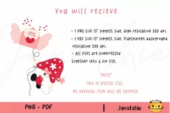 Valentine gnome clipart , Romantic couple gnome Valentine Product Image 2