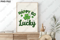 Happy Go Lucky Clover St. Patrick’s PNG Product Image 3