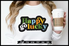 Happy Go Lucky SVG and PNG| St Patricks Day tshirt design Product Image 1