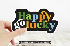 Happy Go Lucky SVG and PNG| St Patricks Day tshirt design Product Image 4