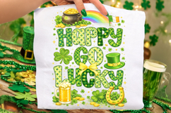 Happy Go Lucky St Patrick's Day PNG, Lucky Day PNG, Irish Product Image 1