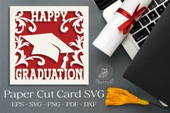 Happy Graduation Paper Cutting SVG Product Image 1
