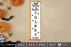 Happy hallo thanks mas SVG, Halloween Porch Sign SVG Design Product Image 1